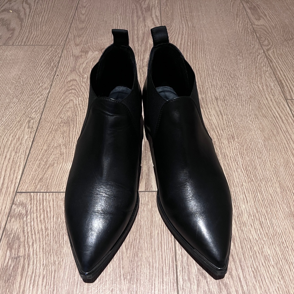 Acne Studios Jenny Leather Ankle Boots In Black